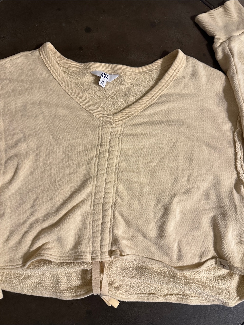 JoyLab Soft Cream V-Neck Pullover Sweater